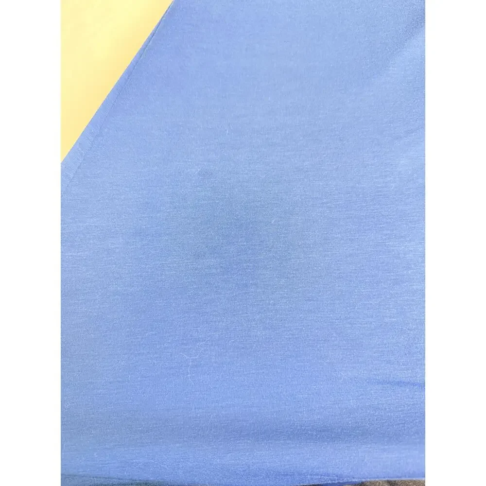 Prana Womens Royal Blue Ruched Racerback Open Back Sleeveless Dress Medium Flaws - Picture 8 of 8